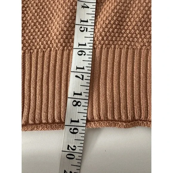 Anthropologie Flat White Crop Cardigan Women's Sweater Waffle One Size - Picture 9 of 9